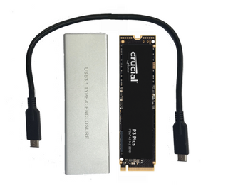 image for 500GB Crucial P3 Plus NVME M.2 SSD with cloning kit