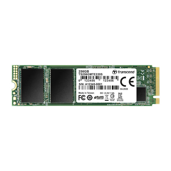 256GB Transcend NVME PCIe Gen3 x4 220S M.2 2280 Internal SSD w/ Dram