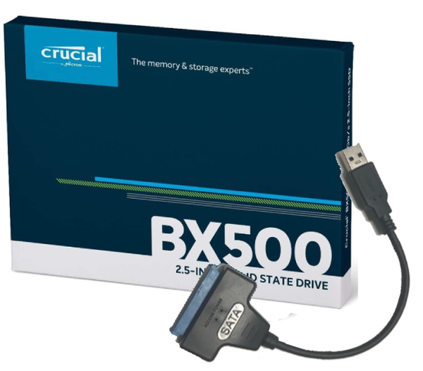 1TB with cloning cable and software Crucial BX500 SSD with cloning kit Sony compatible